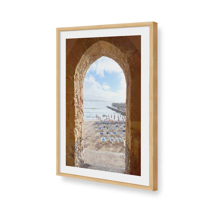 [Color:American Maple], Picture of art in a American Maple frame of the corner