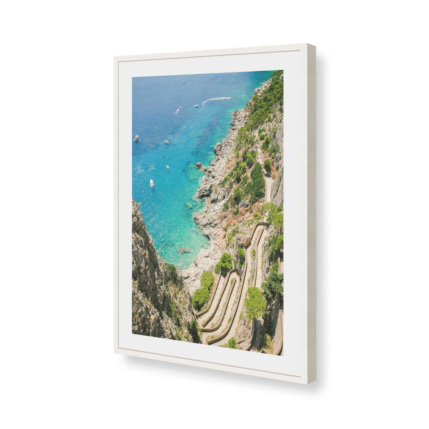 [Color:Opaque White], Picture of art in a Opaque White frame of the corner
