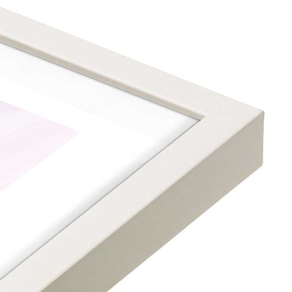 [Color:Opaque White], Picture of art in a Opaque White frame at an angle