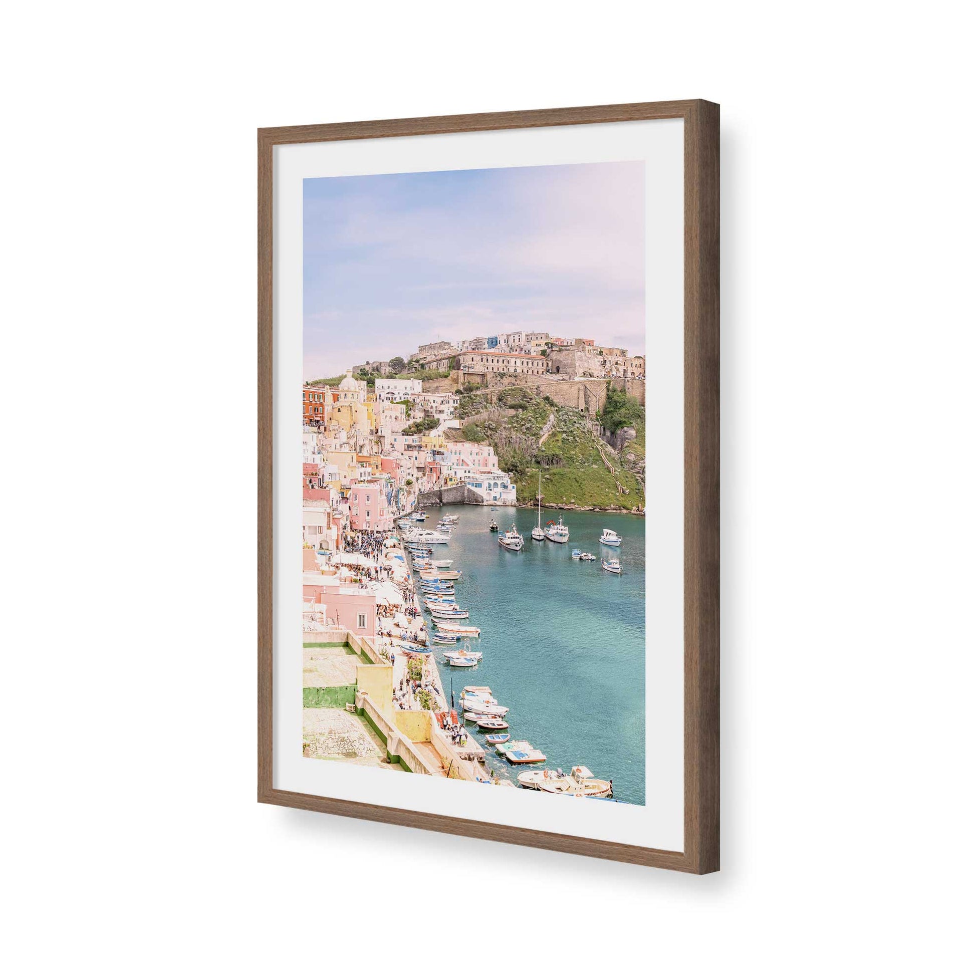 [Color:Walnut], Picture of art in a Walnut frame of the corner