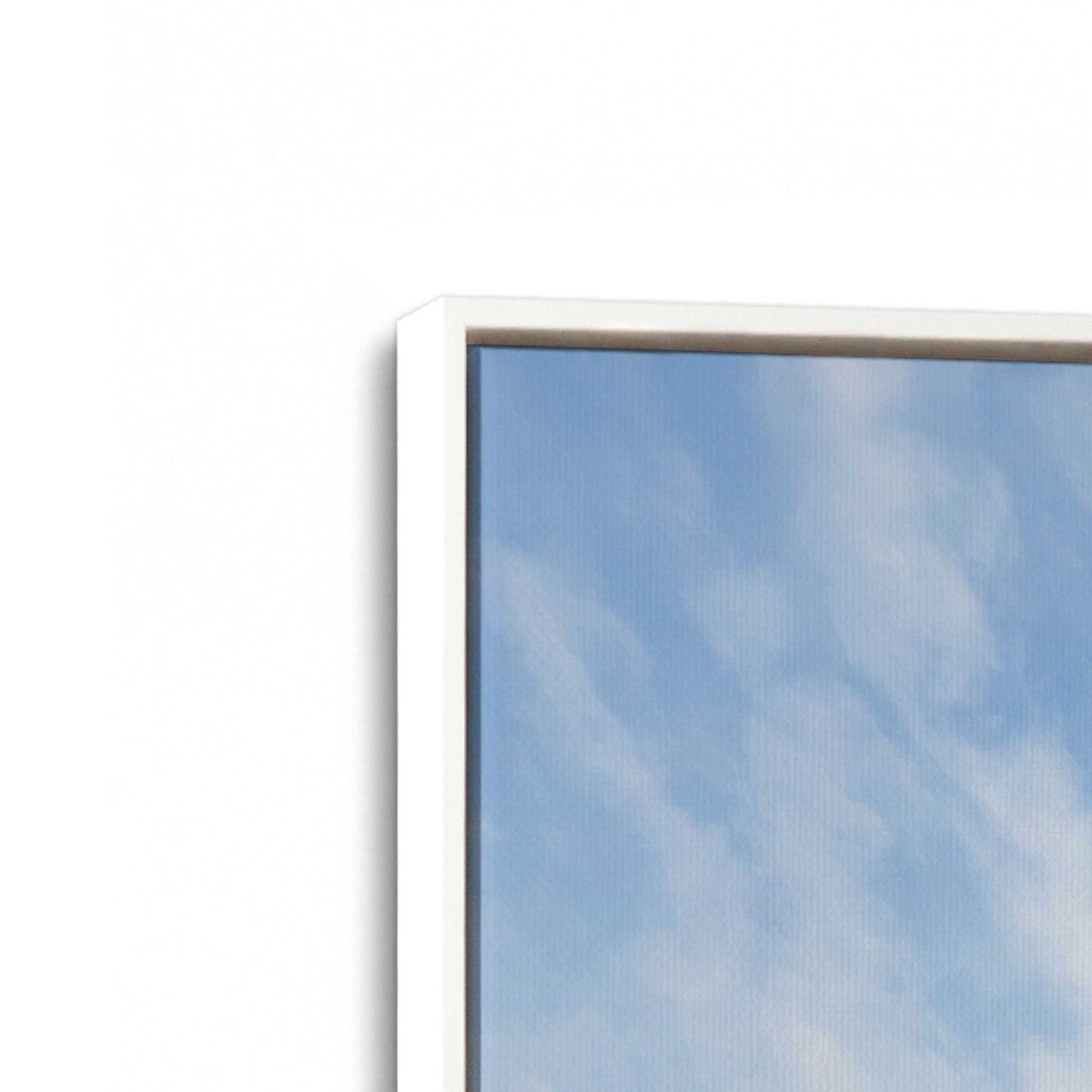 [Color:Opaque White], Picture of art in a White frame at an angle