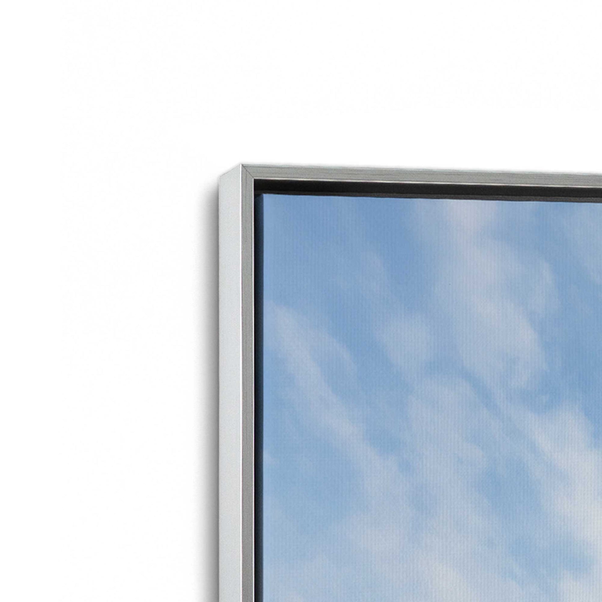 [Color:Polished Chrome], Picture of art in a Polished Chrome frame at an angle