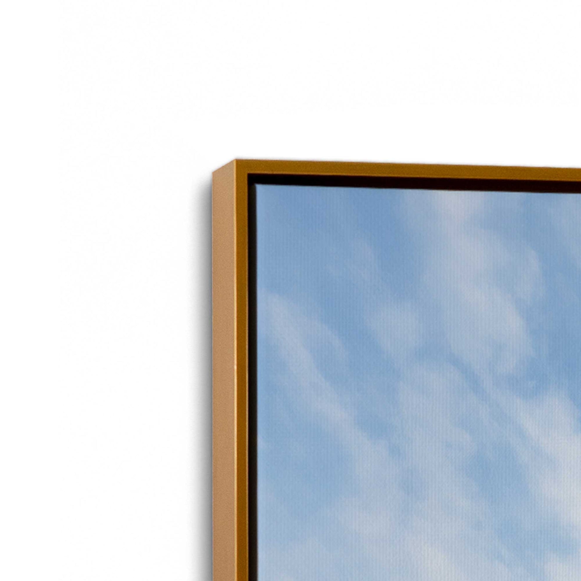 [Color:Polished Gold], Picture of art in a Polished Gold frame at an angle