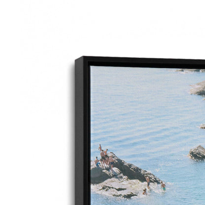 [Color:Satin Black], Picture of art in a Satin Black frame at an angle