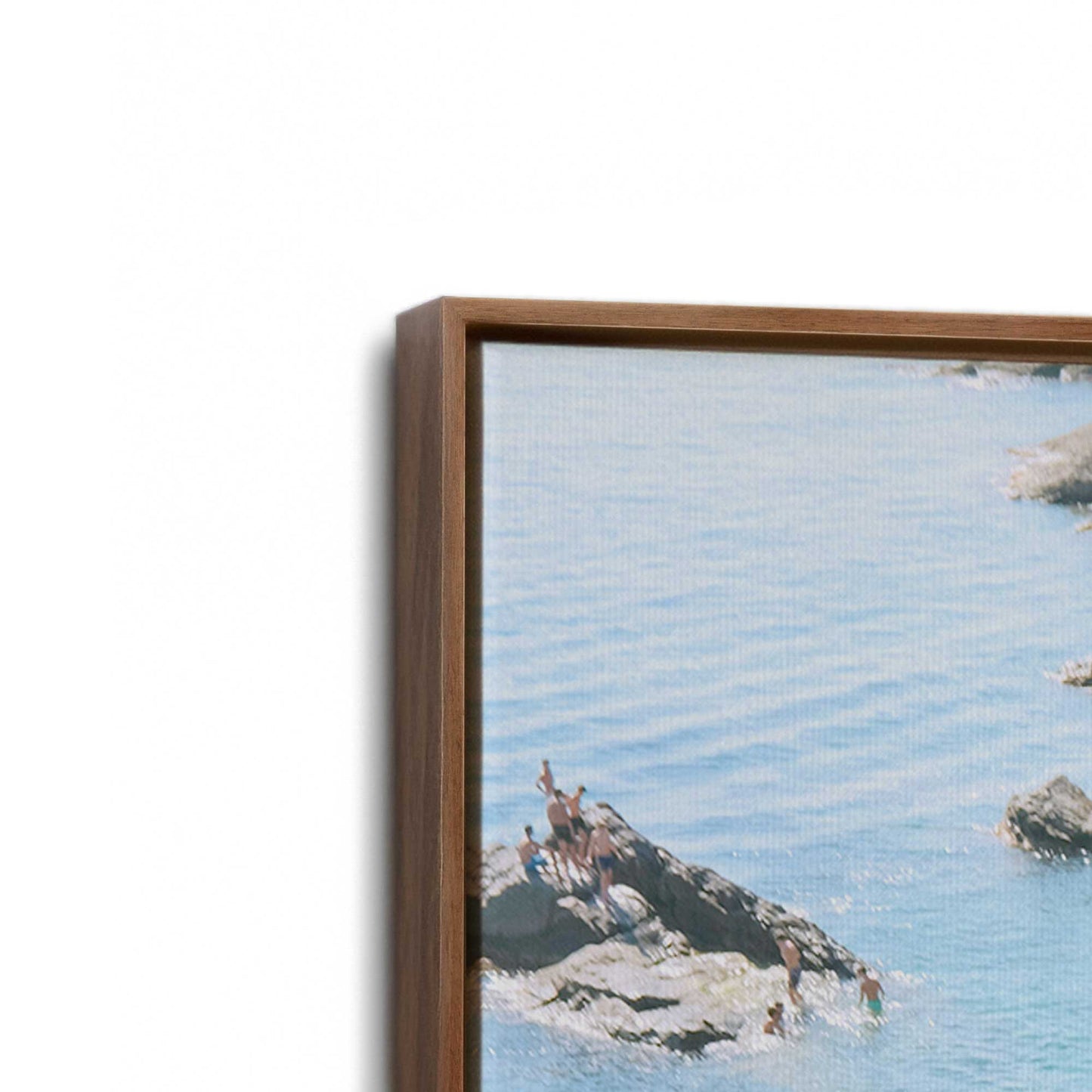 [Color:Walnut], Picture of art in a Walnut frame at an angle