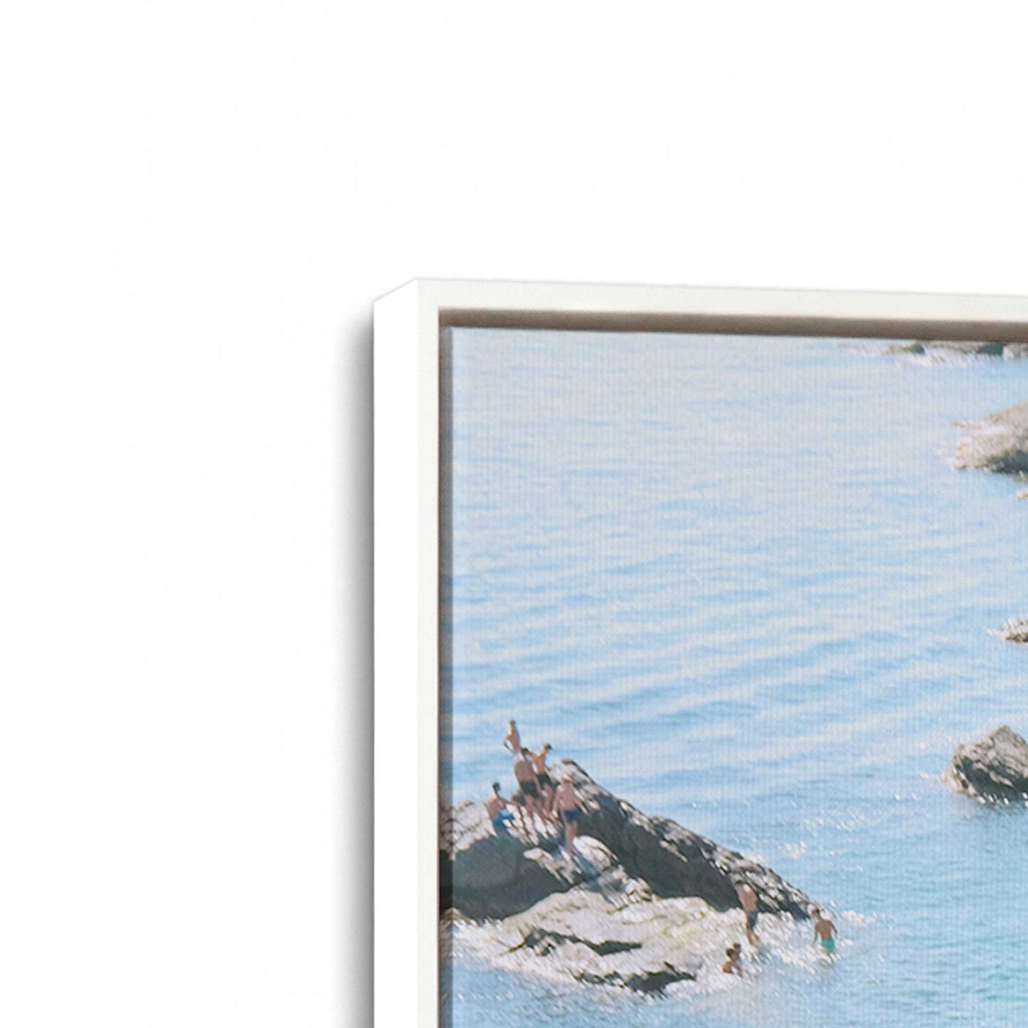 [Color:Opaque White], Picture of art in a White frame at an angle