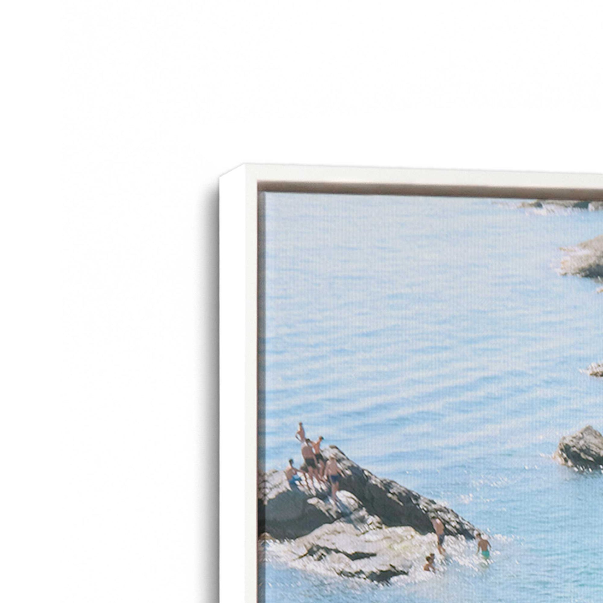 [Color:Opaque White], Picture of art in a White frame at an angle