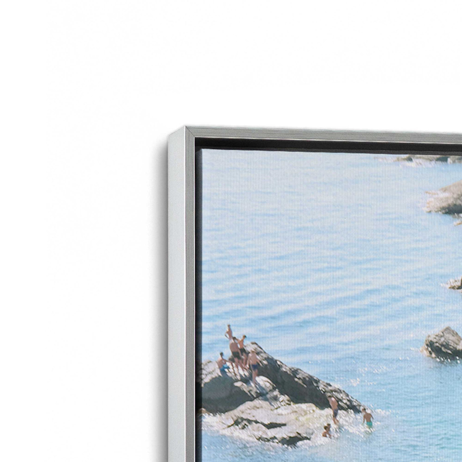 [Color:Polished Chrome], Picture of art in a Polished Chrome frame at an angle