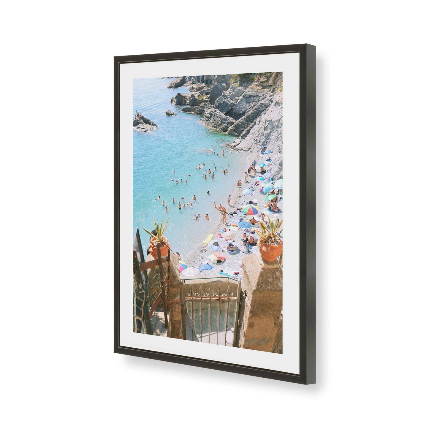 [Color:Satin Black], Picture of art in a Satin Black frame of the corner