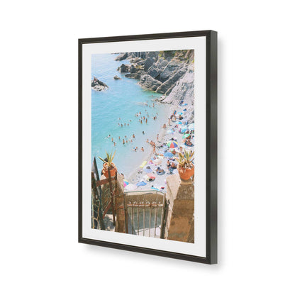 [Color:Satin Black], Picture of art in a Satin Black frame of the corner