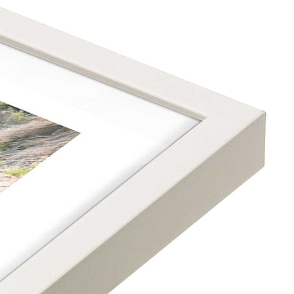 [Color:Opaque White], Picture of art in a Opaque White frame at an angle