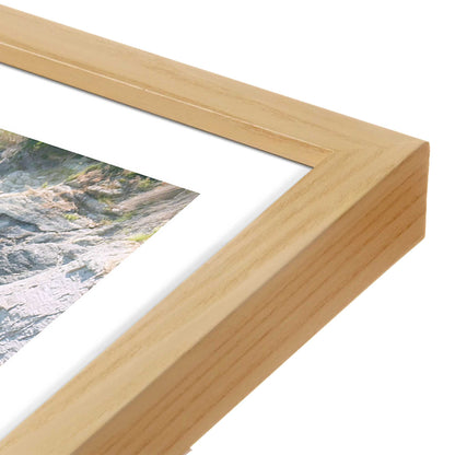 [Color:American Maple], Picture of art in a American Maple frame at an angle