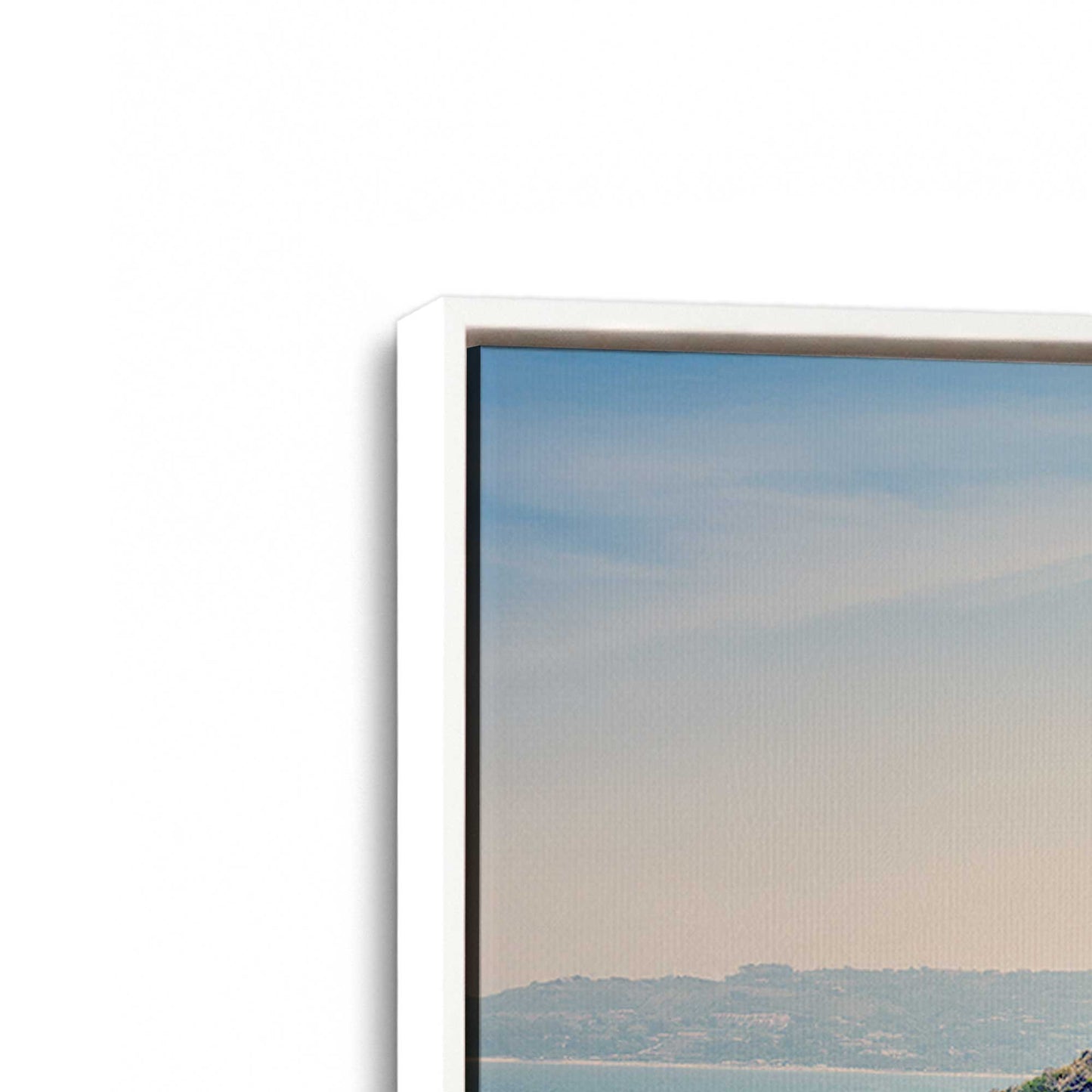 [Color:Opaque White], Picture of art in a White frame at an angle