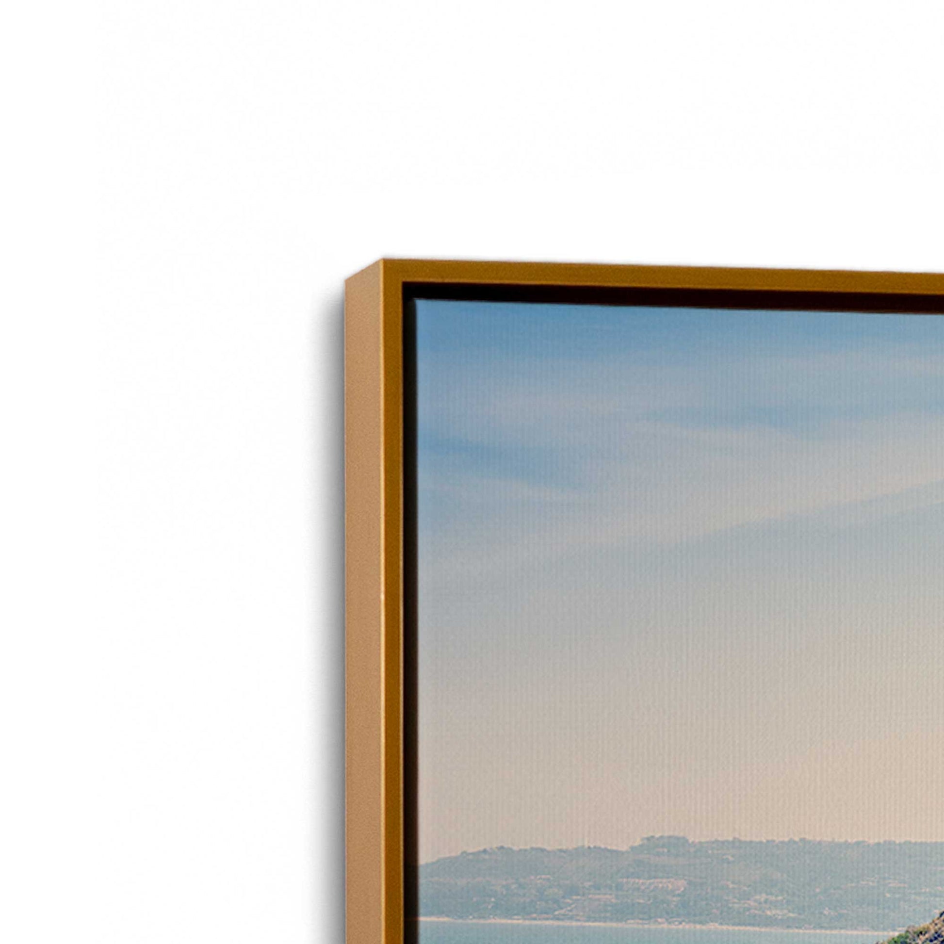 [Color:Polished Gold], Picture of art in a Polished Gold frame at an angle