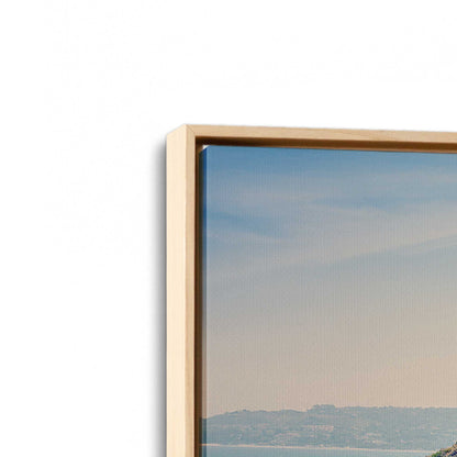 [Color:American Maple], Picture of art in a American Maple frame at an angle
