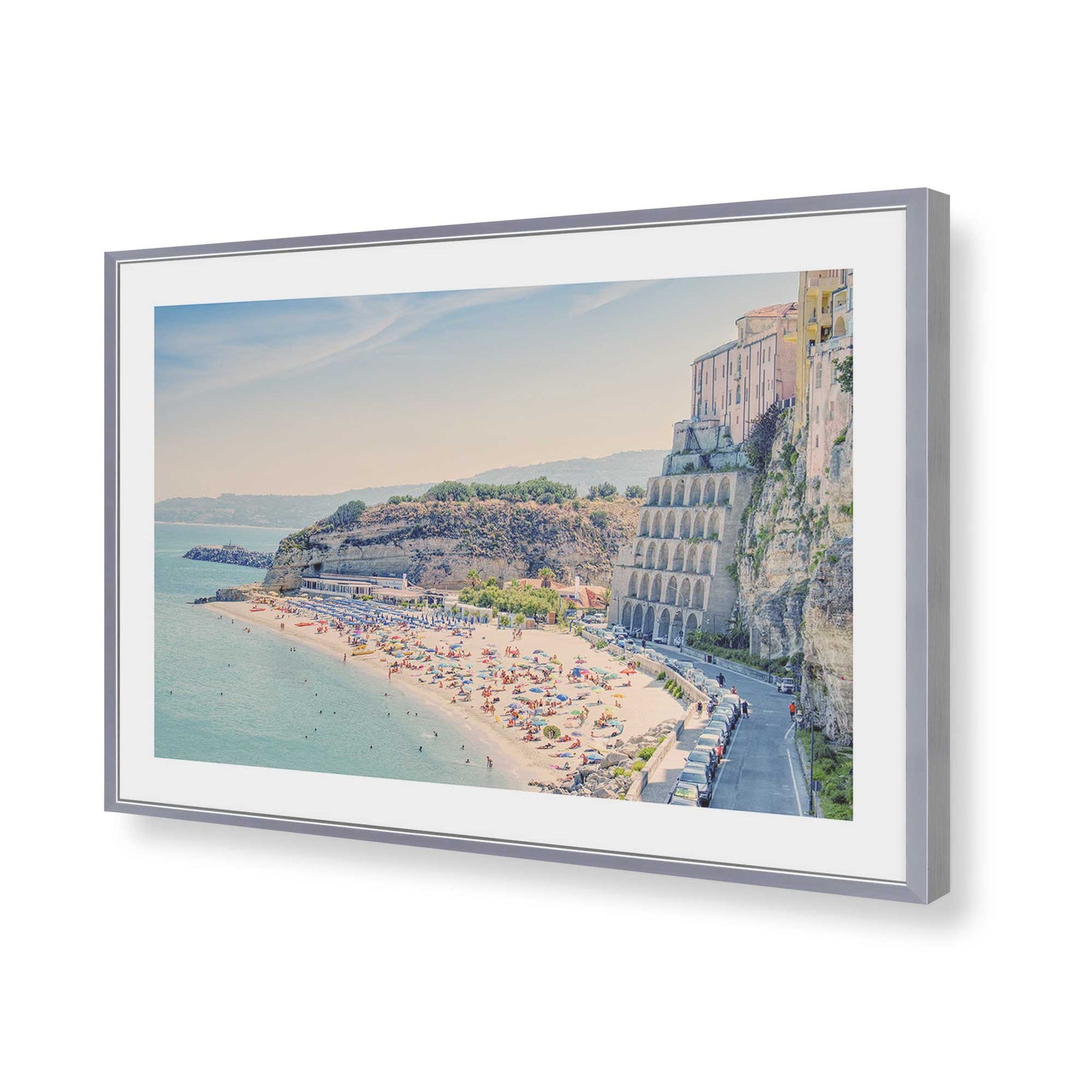 [Color:Polished Chrome], Picture of art in a Polished Chrome frame of the corner