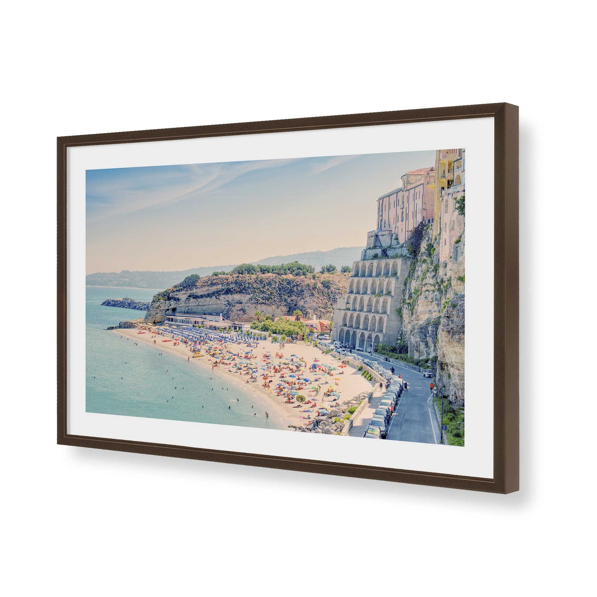 [Color:Brown], Picture of art in a Brown frame of the corner