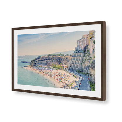 [Color:Brown], Picture of art in a Brown frame of the corner