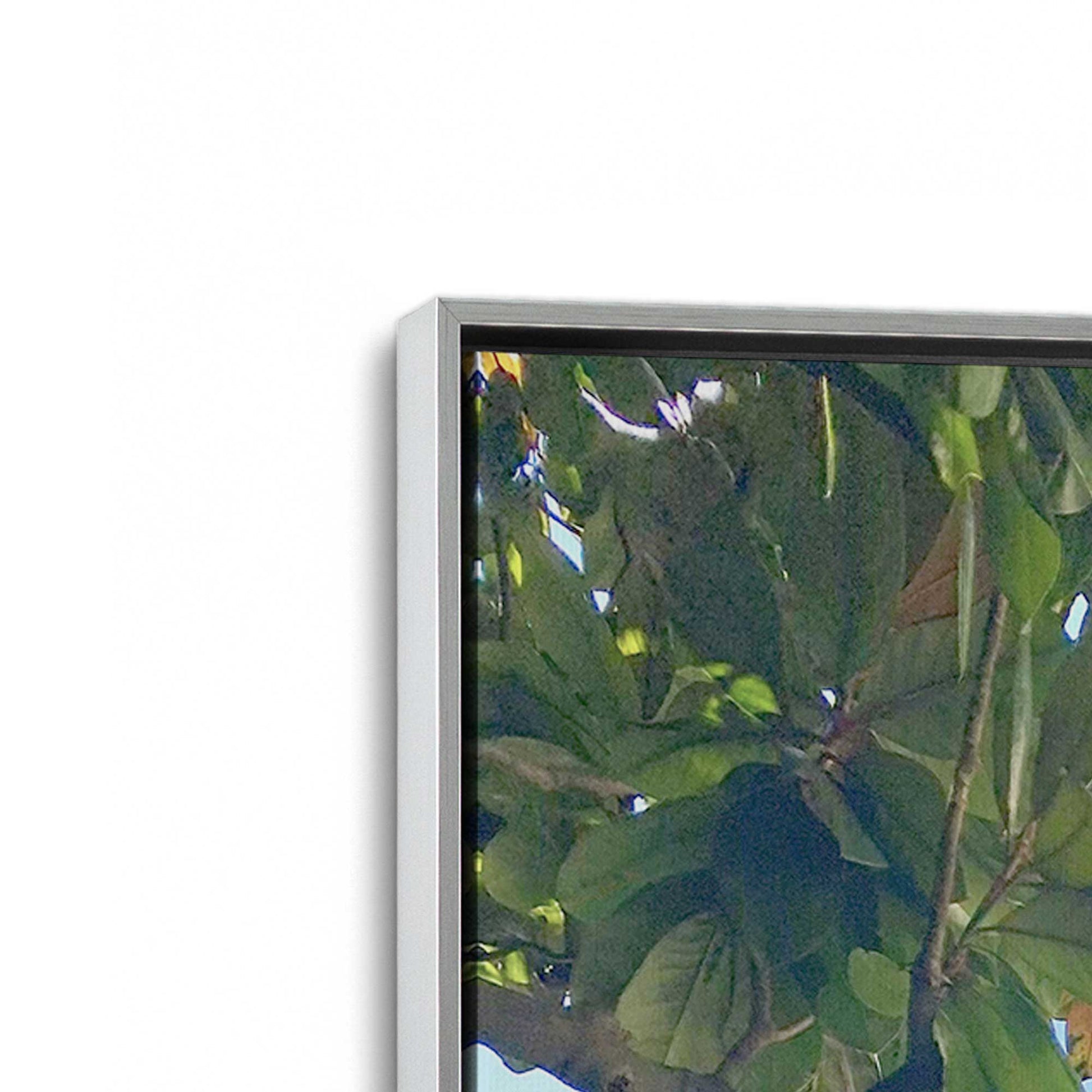 [Color:Polished Chrome], Picture of art in a Polished Chrome frame at an angle