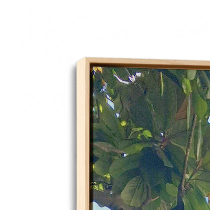 [Color:American Maple], Picture of art in a American Maple frame at an angle