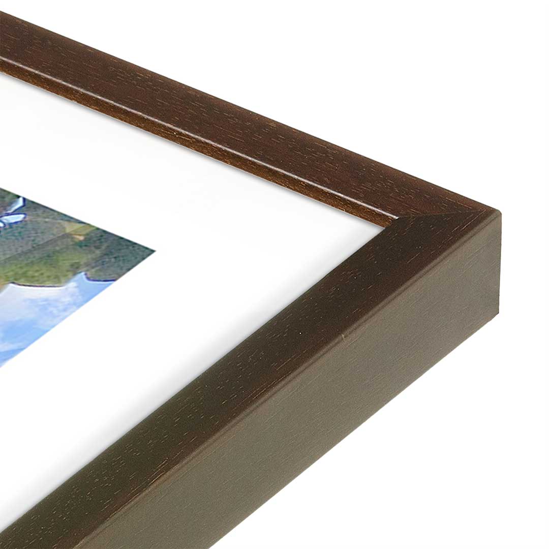[Color:Belvinder Brown], Picture of art in a Belvinder Brown frame at an angle