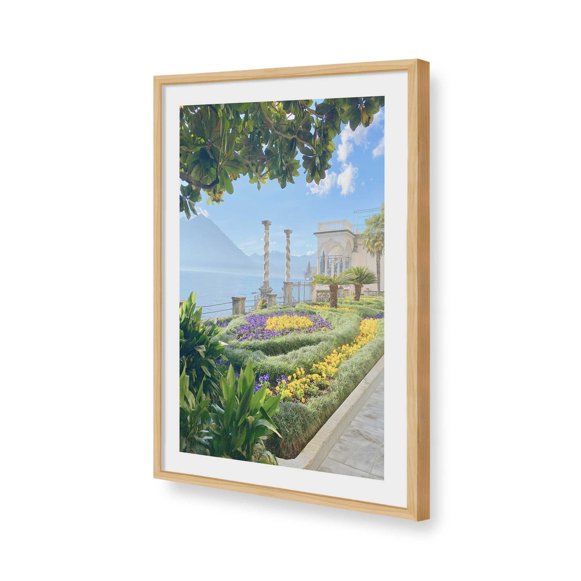 [Color:American Maple], Picture of art in a American Maple frame of the corner