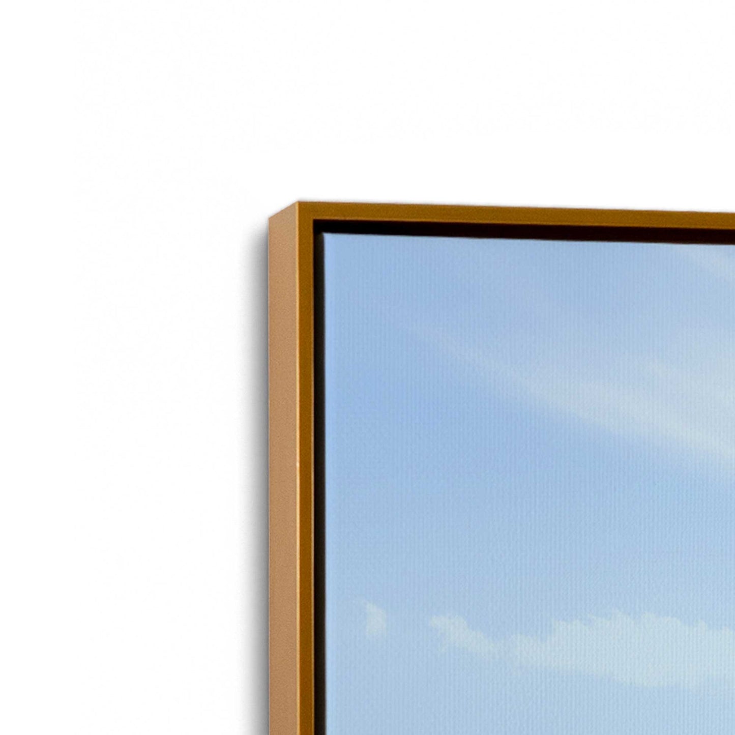 [Color:Polished Gold], Picture of art in a Polished Gold frame at an angle