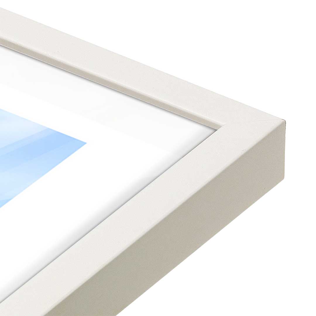 [Color:Opaque White], Picture of art in a Opaque White frame at an angle