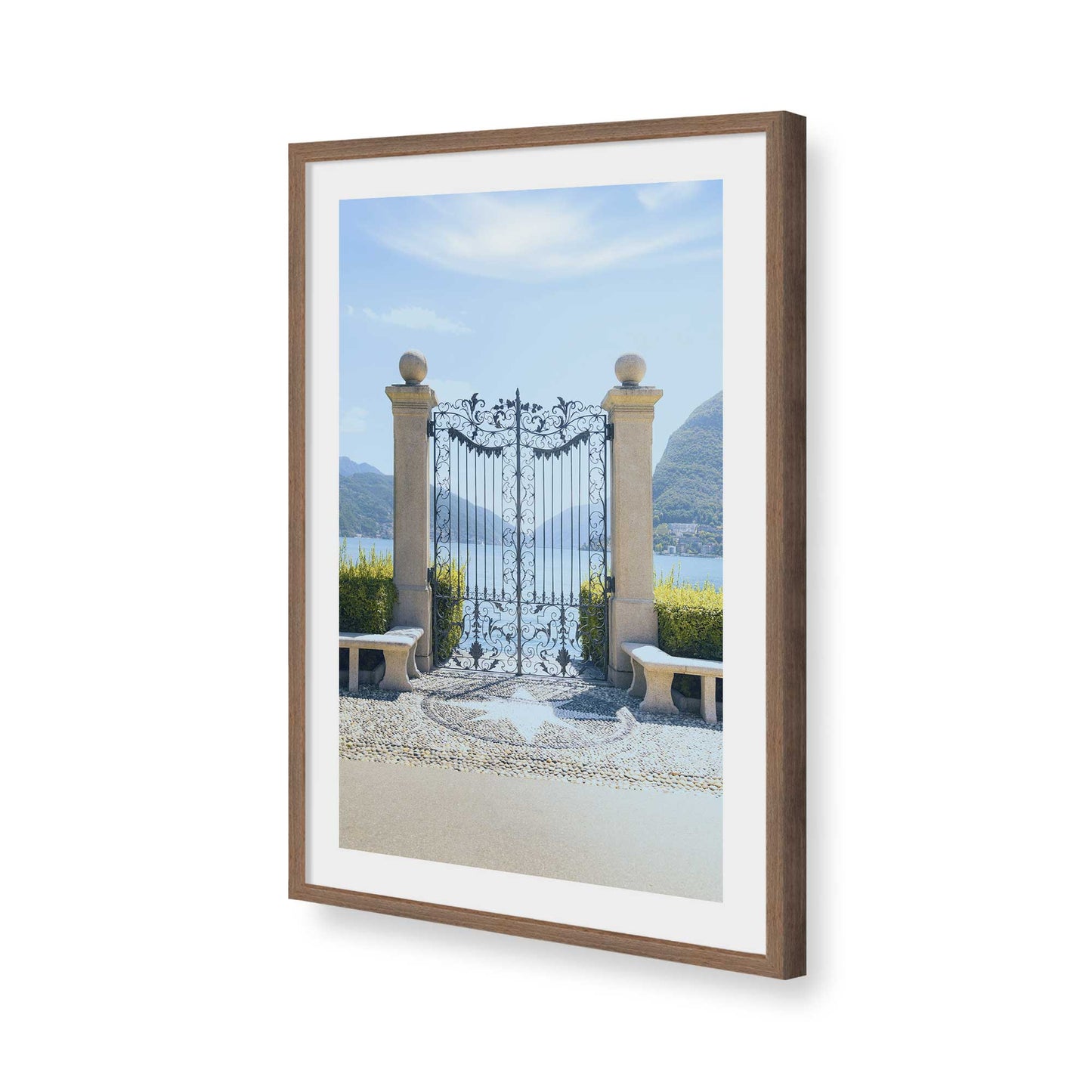 [Color:Walnut], Picture of art in a Walnut frame of the corner