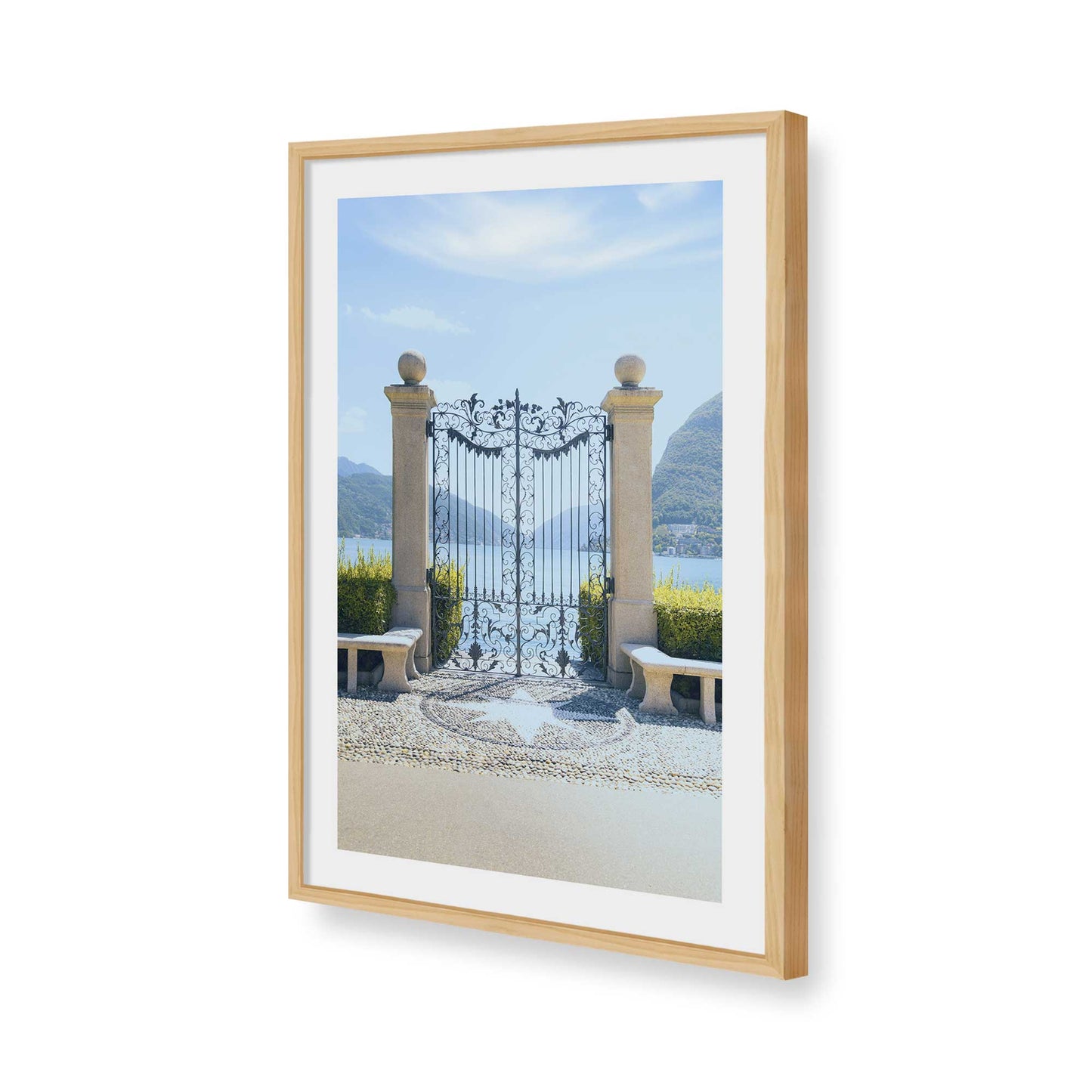 [Color:American Maple], Picture of art in a American Maple frame of the corner