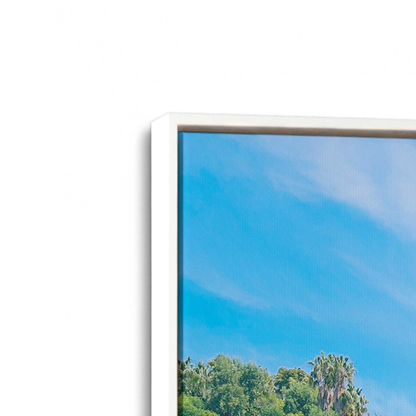 [Color:Opaque White], Picture of art in a White frame at an angle