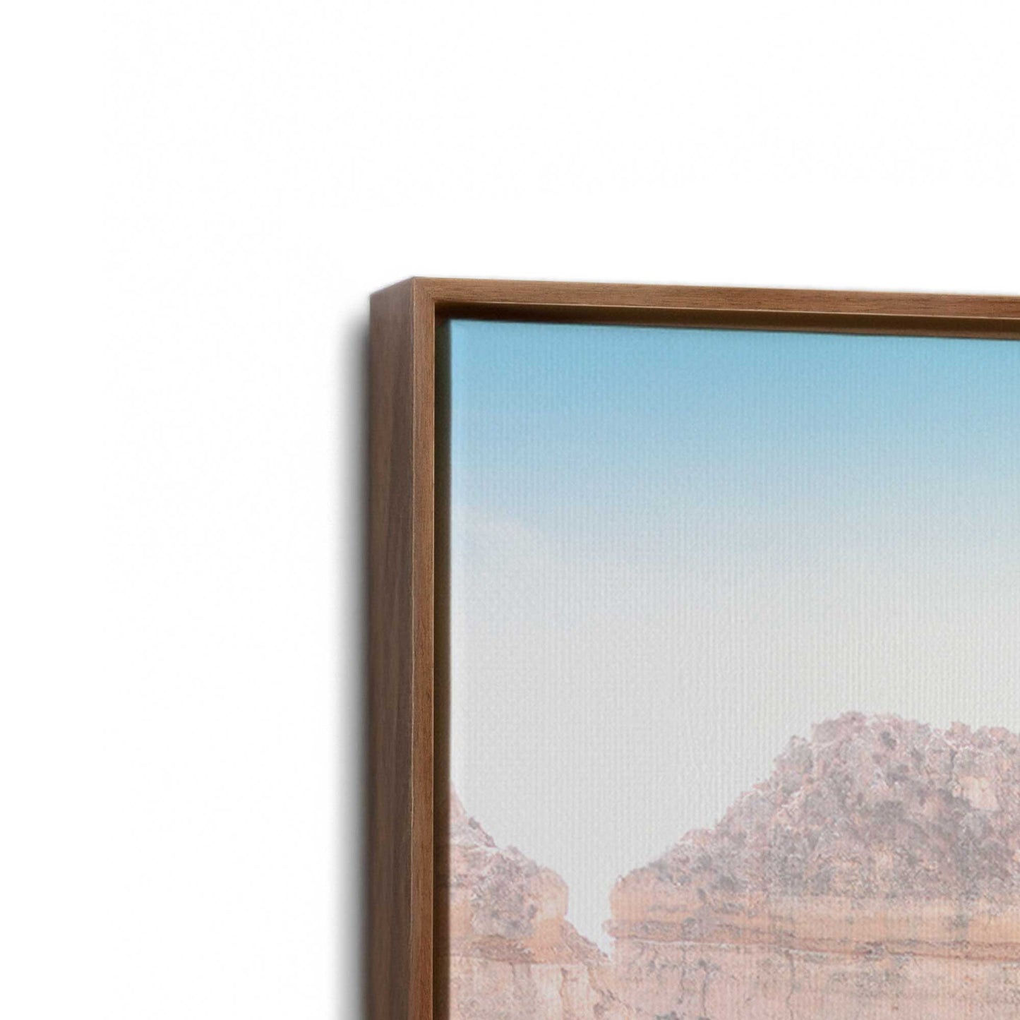 [Color:Walnut], Picture of art in a Walnut frame at an angle