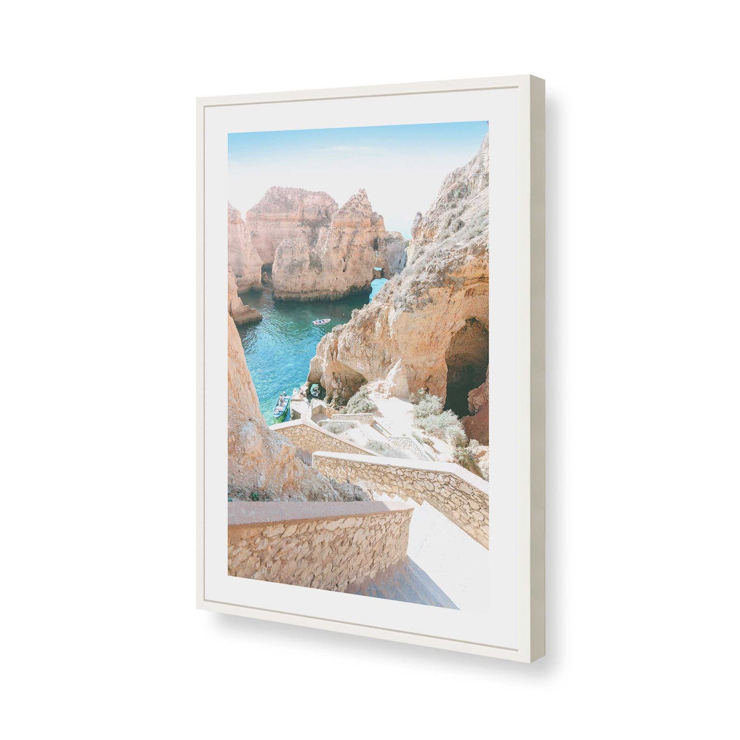 [Color:Opaque White], Picture of art in a Opaque White frame of the corner