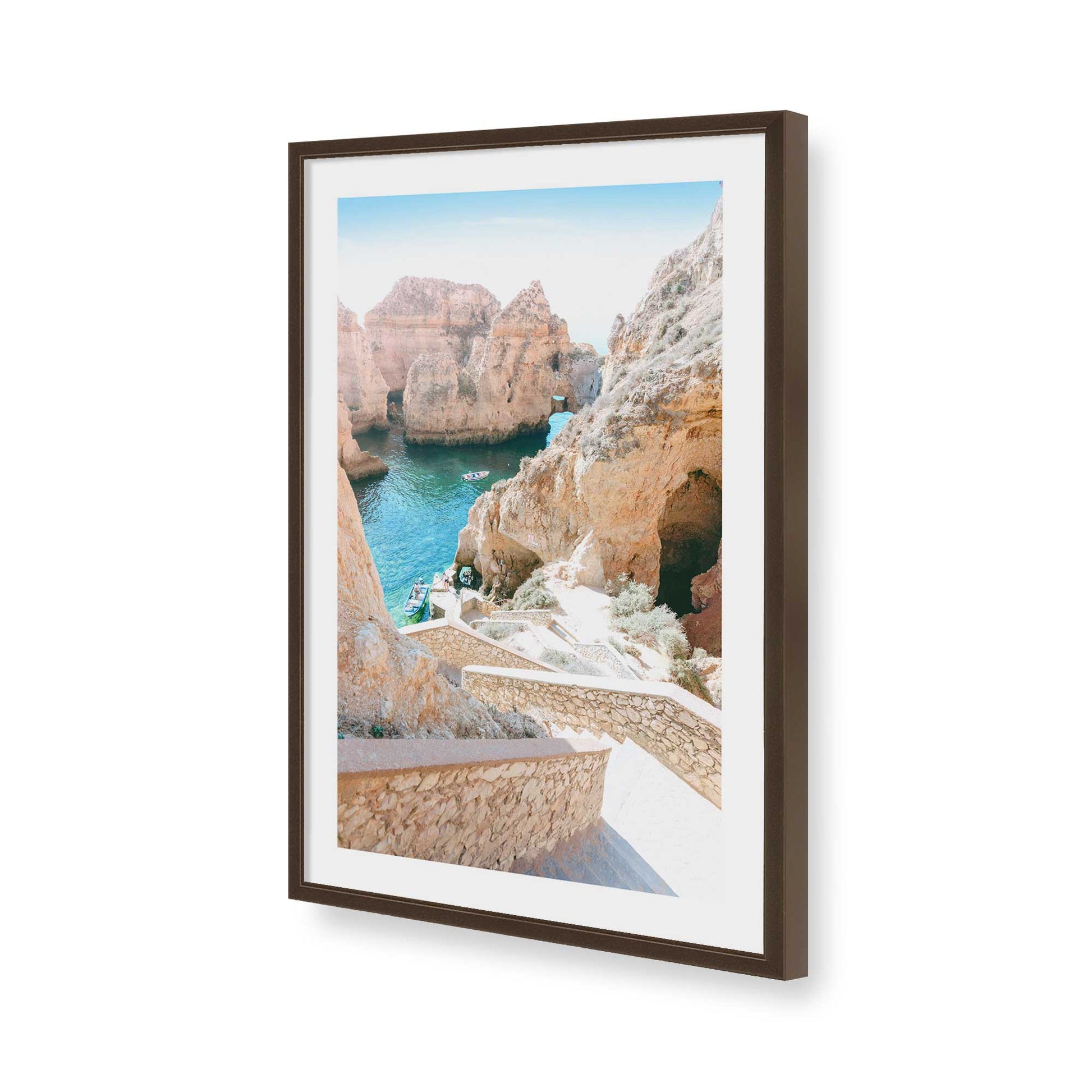 [Color:Brown], Picture of art in a Brown frame of the corner