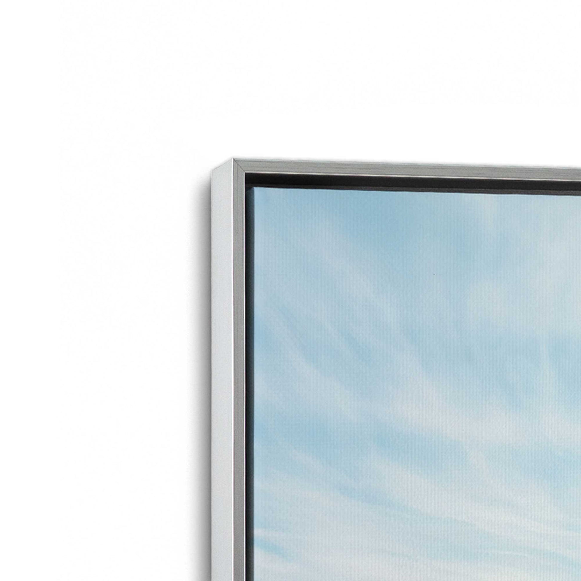[Color:Polished Chrome], Picture of art in a Polished Chrome frame at an angle