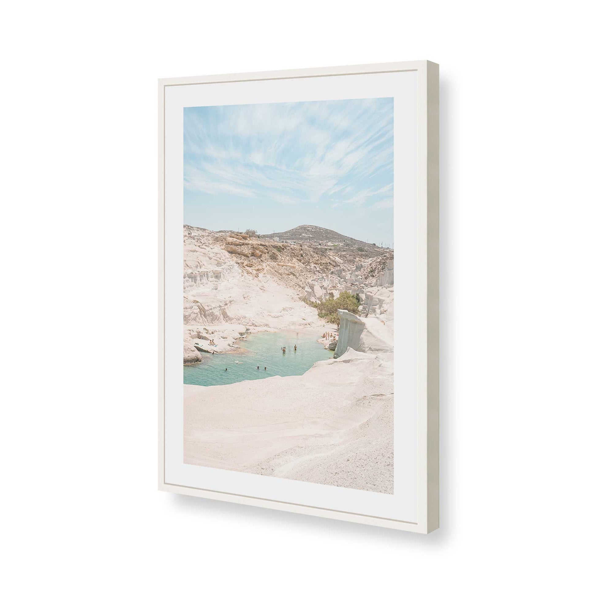 [Color:Opaque White], Picture of art in a Opaque White frame of the corner