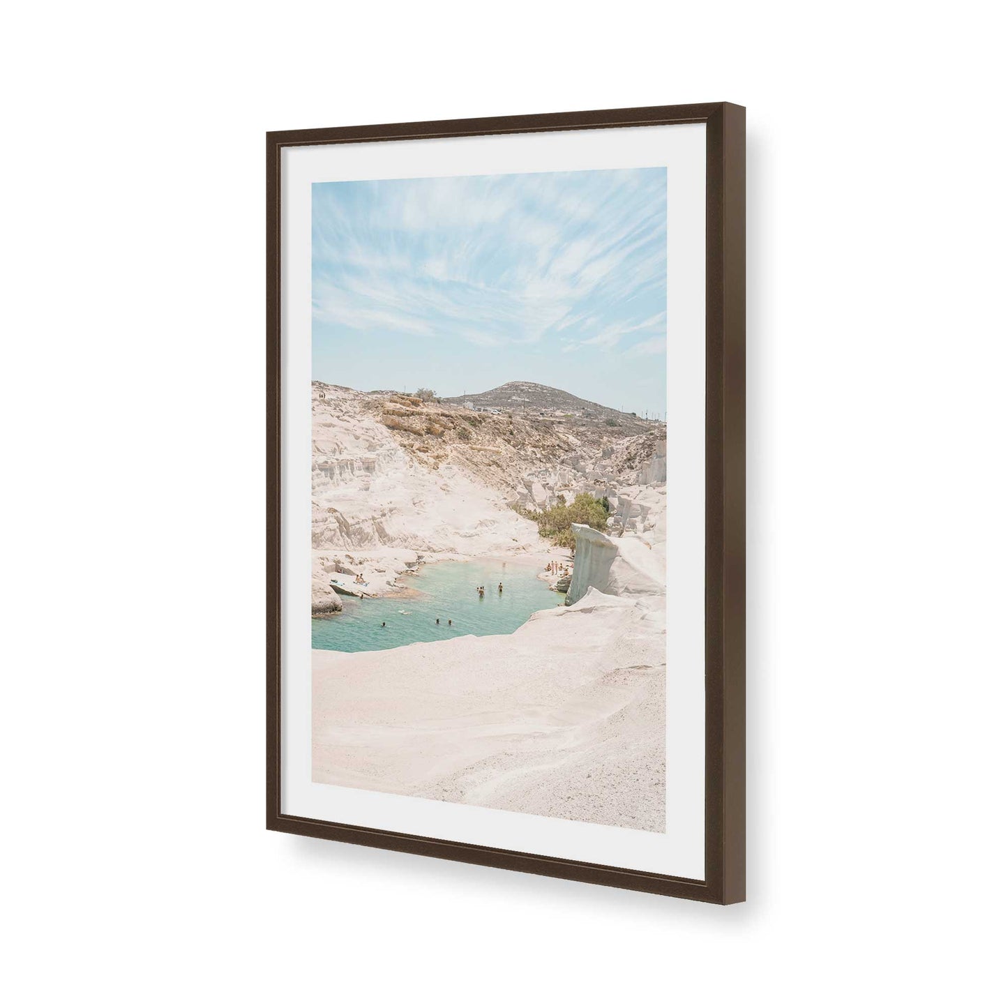 [Color:Brown], Picture of art in a Brown frame of the corner