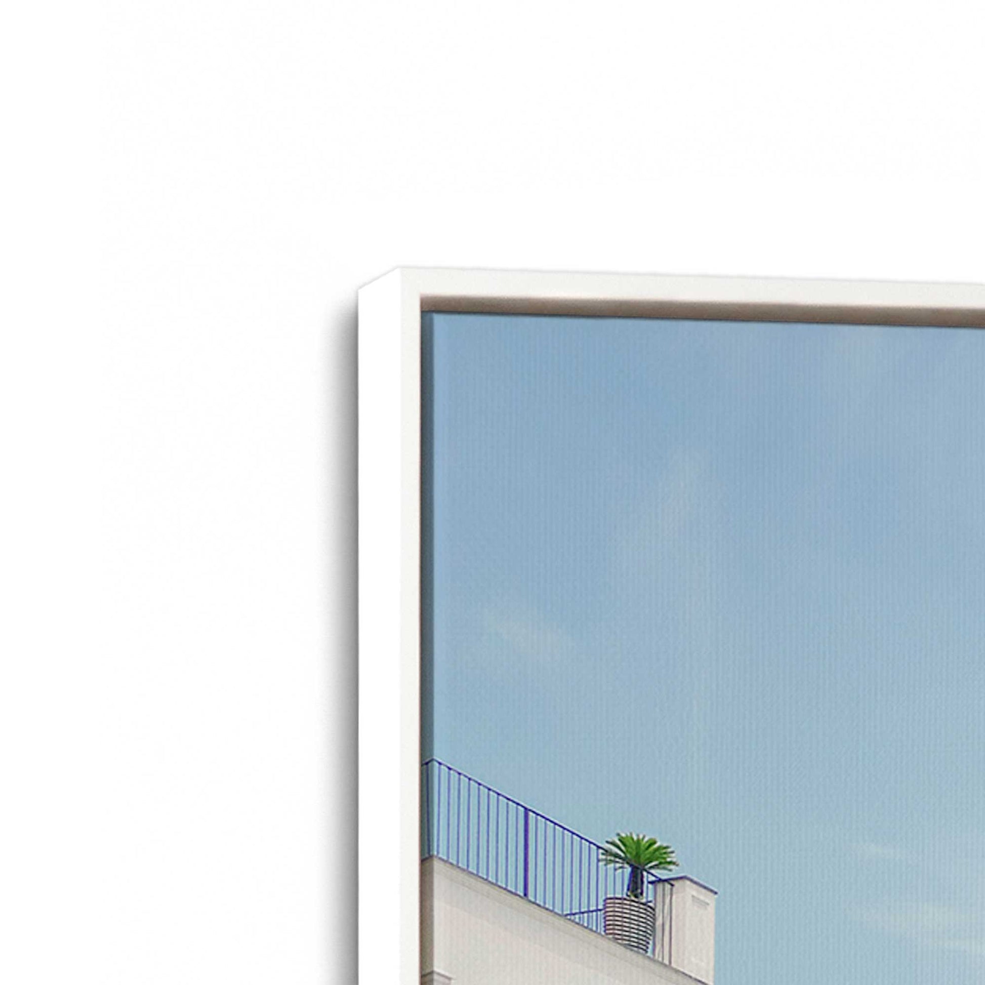 [Color:Opaque White], Picture of art in a White frame at an angle