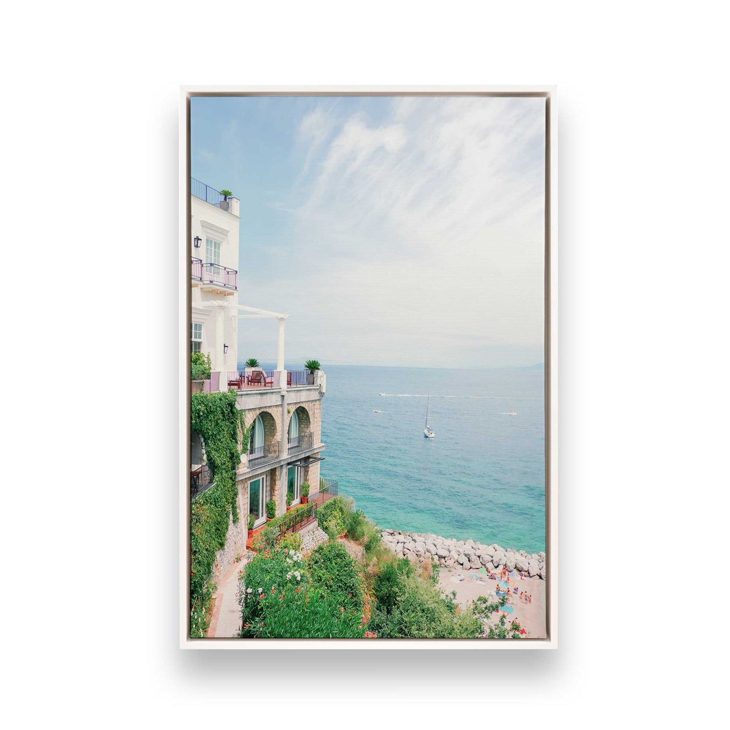 [Color:Opaque White], Picture of art in a White frame