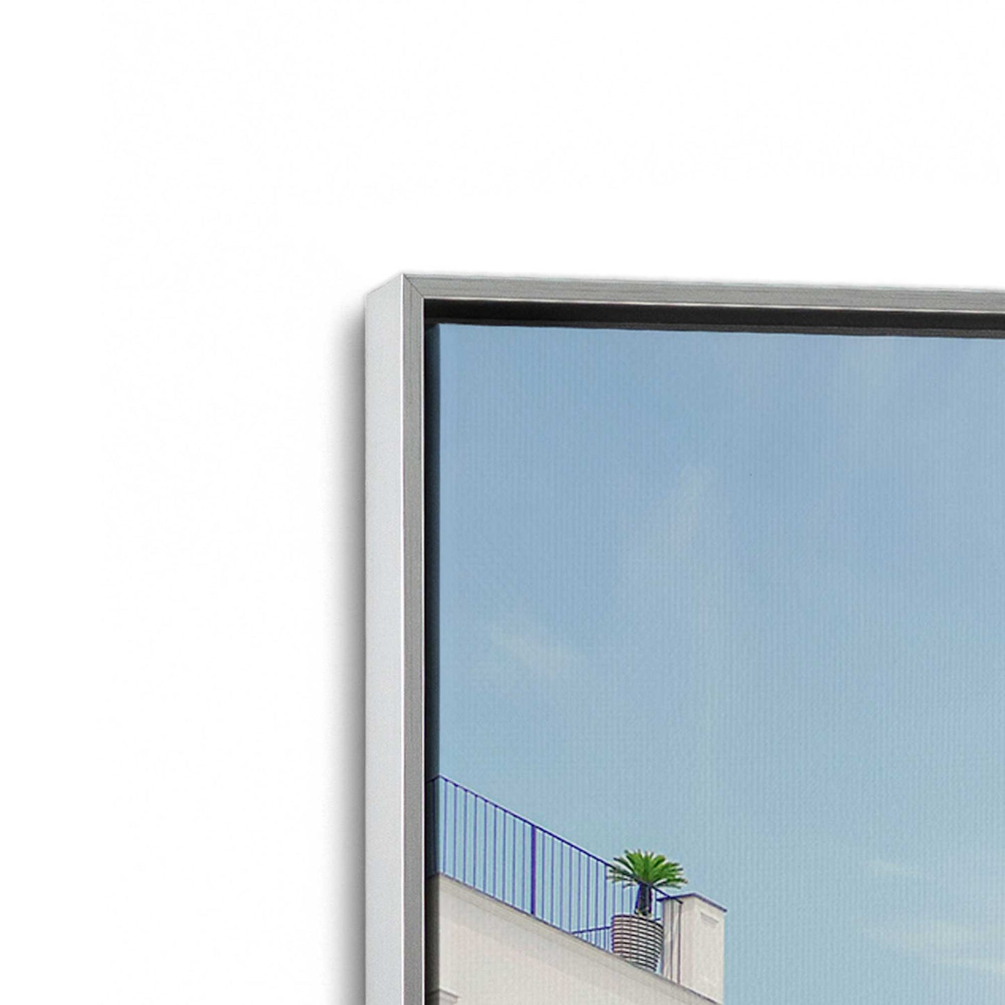 [Color:Polished Chrome], Picture of art in a Polished Chrome frame at an angle