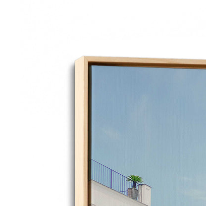 [Color:American Maple], Picture of art in a American Maple frame at an angle