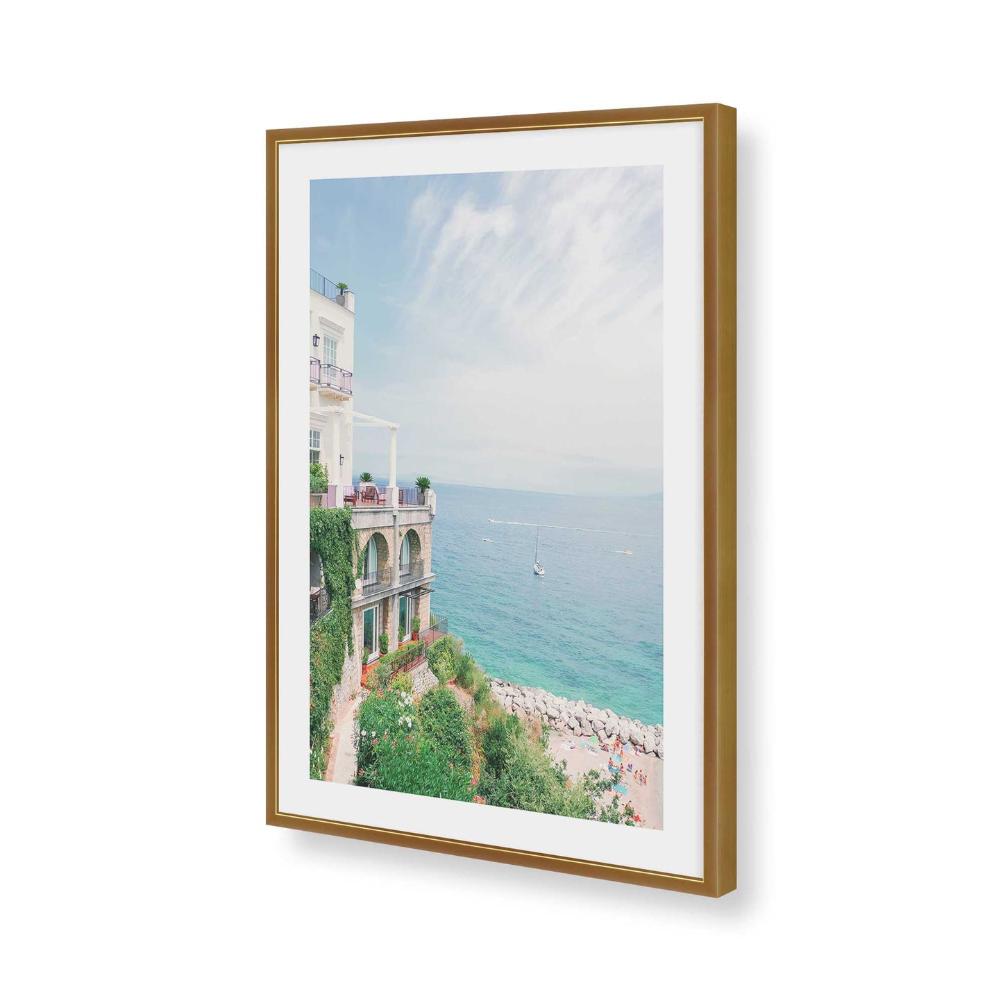 [Color:Polished Gold], Picture of art in a Polished Gold frame of the corner