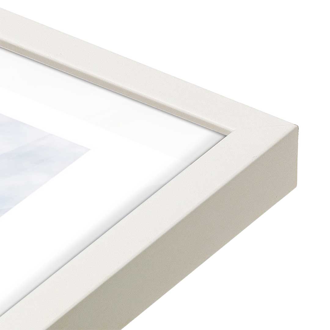 [Color:Opaque White], Picture of art in a Opaque White frame at an angle