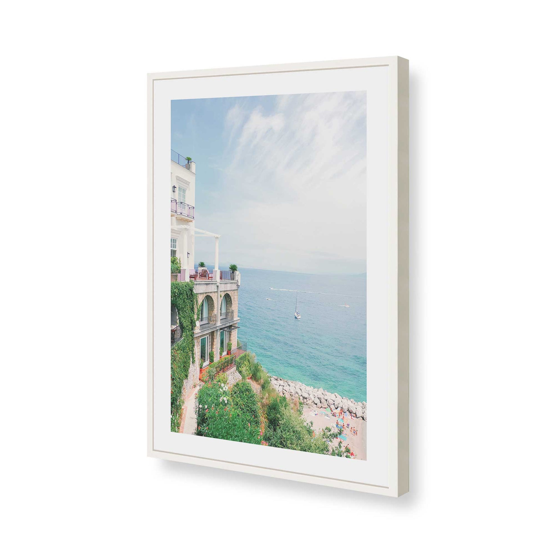[Color:Opaque White], Picture of art in a Opaque White frame of the corner