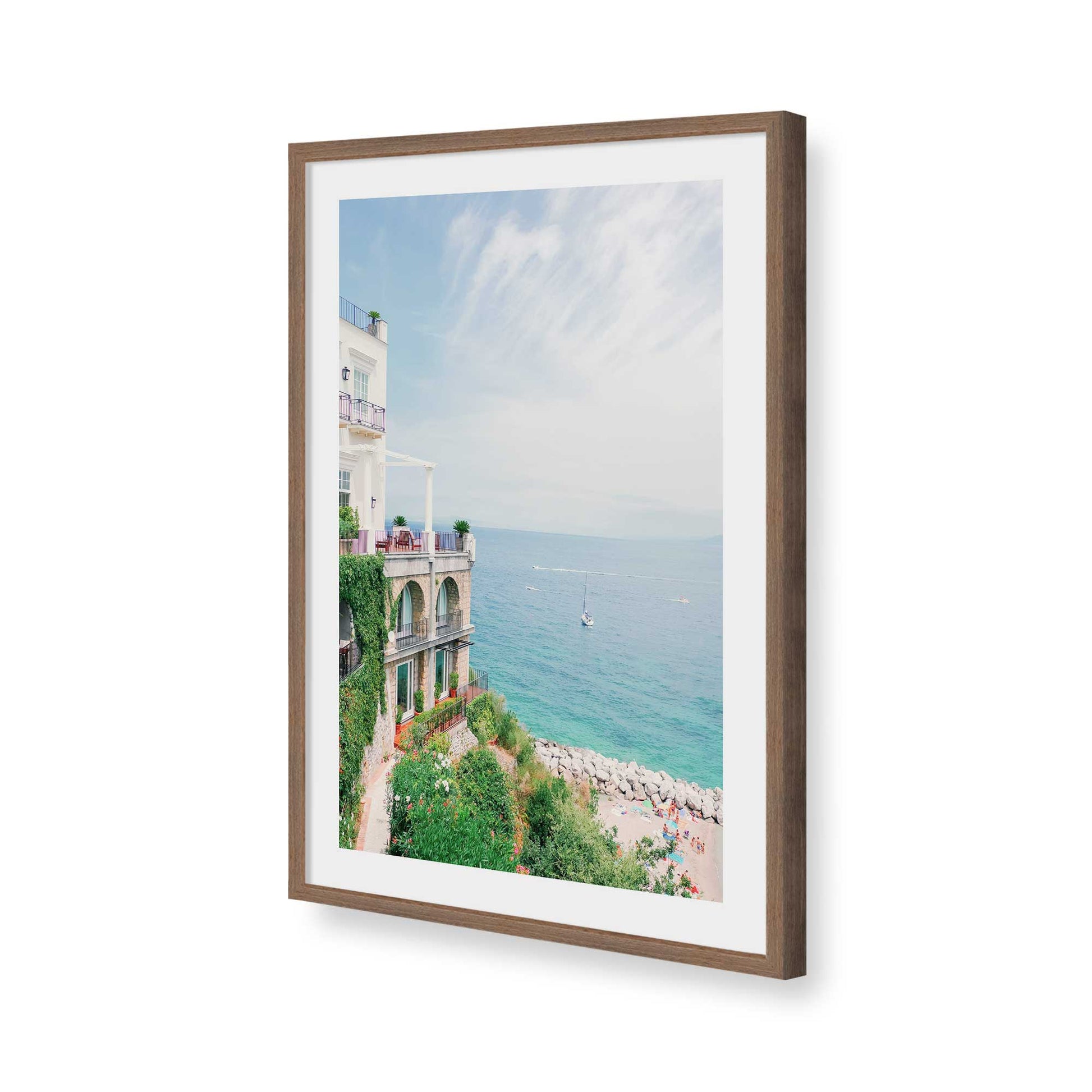 [Color:Walnut], Picture of art in a Walnut frame of the corner