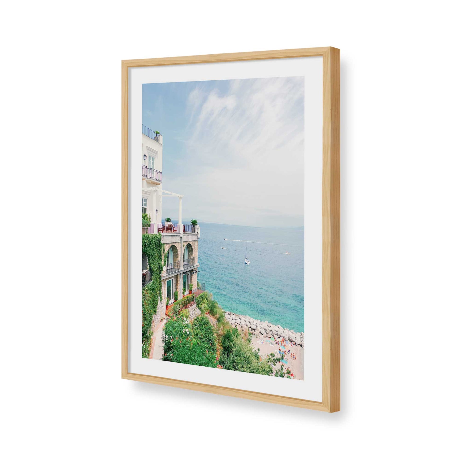 [Color:American Maple], Picture of art in a American Maple frame of the corner