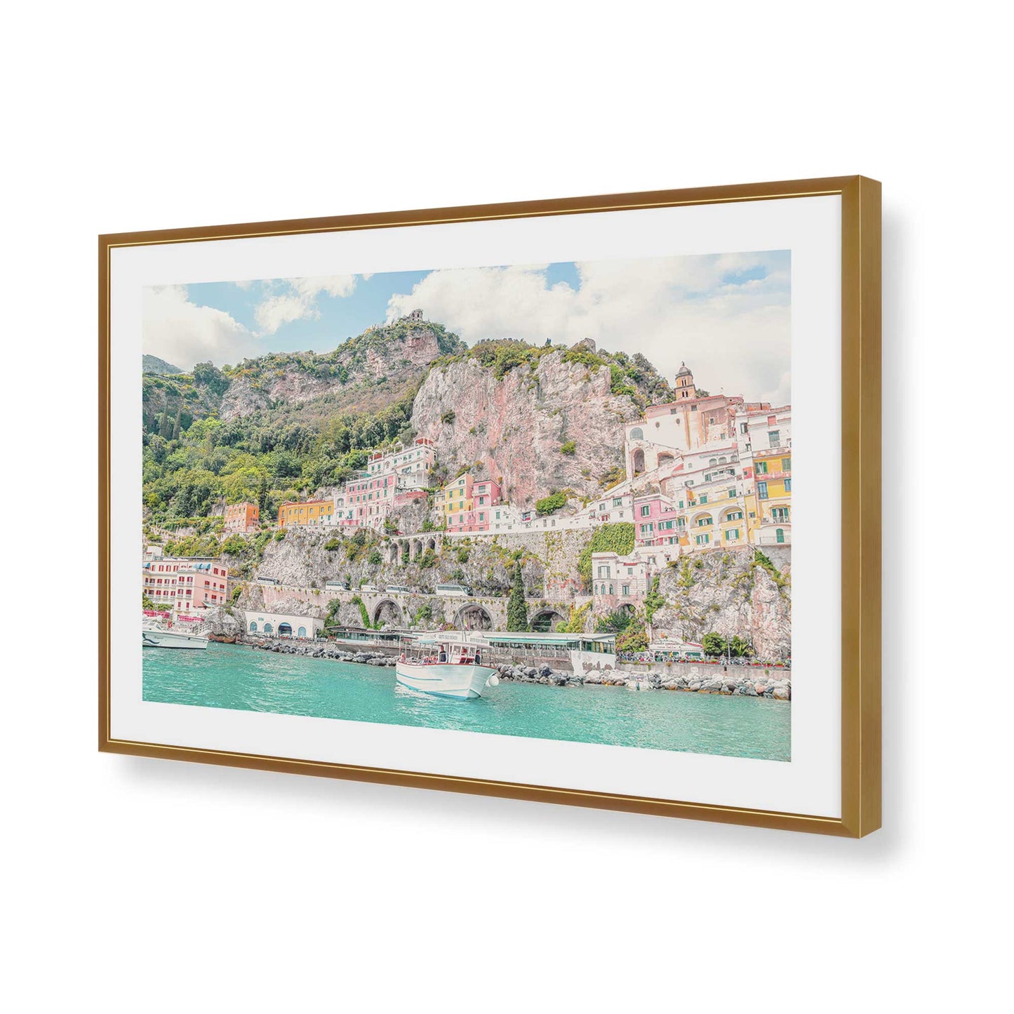 [Color:Polished Gold], Picture of art in a Polished Gold frame of the corner