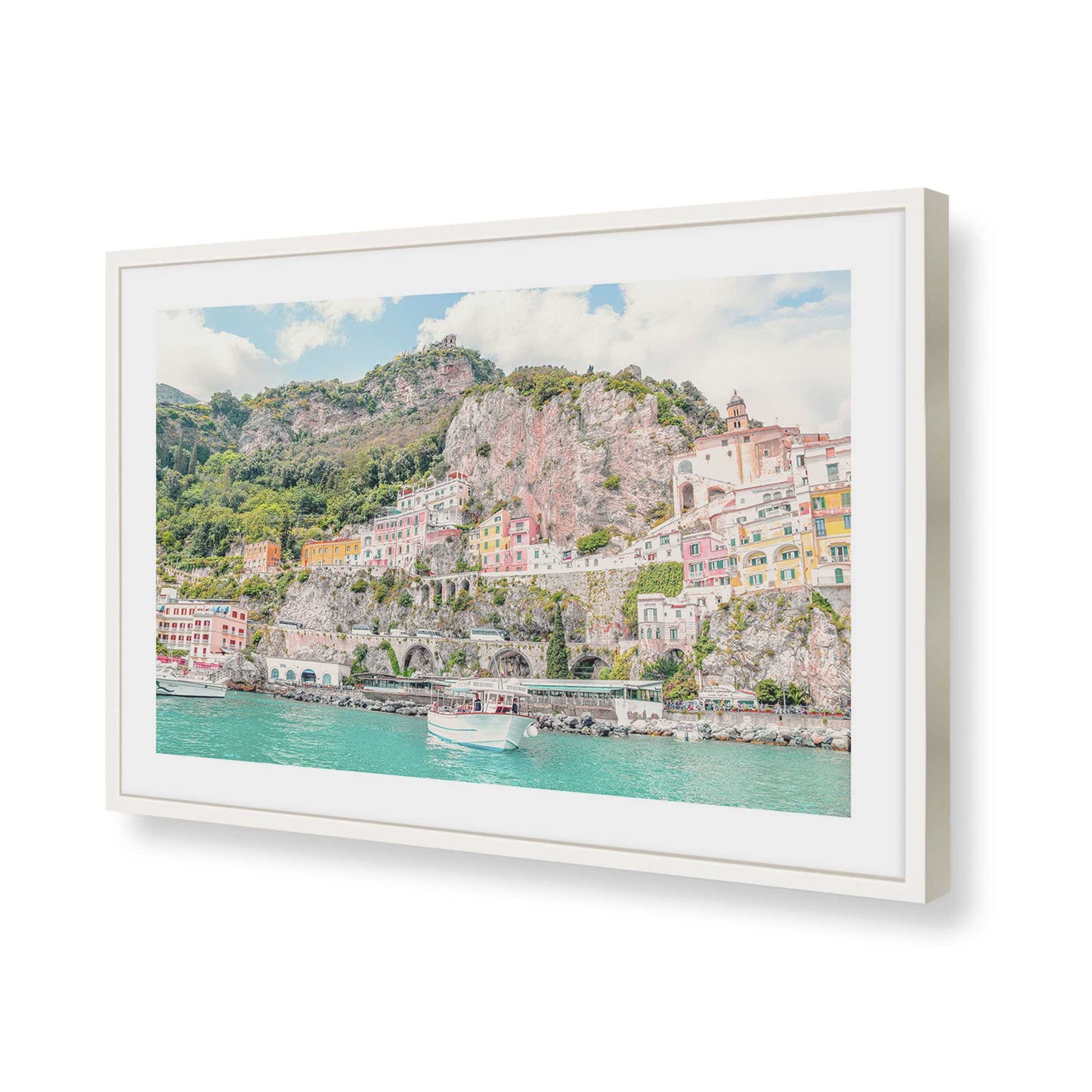 [Color:Opaque White], Picture of art in a Opaque White frame of the corner
