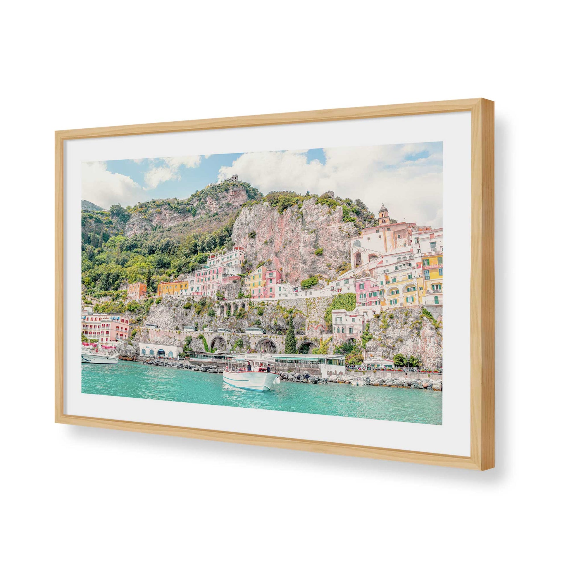 [Color:American Maple], Picture of art in a American Maple frame of the corner