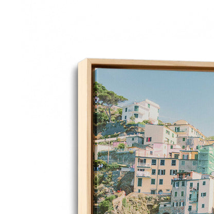 [Color:American Maple], Picture of art in a American Maple frame at an angle